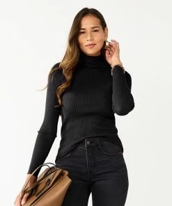 Women's Nine West Rib Turtleneck Top Fairy Lavender -Nine West Shop unnamed file 68