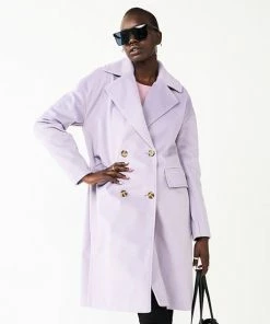 Women's Nine West Double-Breasted Faux-Wool Coat Brown White Plaid -Nine West Shop unnamed file 689