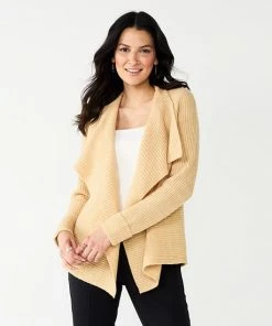 Women's Nine West Drapey Rib Cardigan Melange Camel 11 Women's Nine West Drapey Rib Cardigan Melange Camel -Nine West Shop unnamed file 731