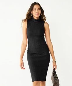 Women's Nine West Turtleneck Bodycon Dress Baked Nutmeg -Nine West Shop unnamed file 735