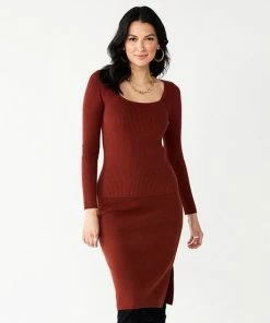 Women's Nine West Long Sleeve Squareneck Top Mineral Black -Nine West Shop unnamed file 743