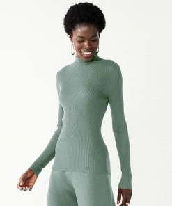 Women's Nine West Long Sleeve Mockneck Sweater Cherry Merlot -Nine West Shop unnamed file 748