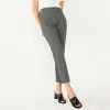 Women's Nine West Side Zip High-Waisted Skinny Ankle Pants Grey Tan Plaid