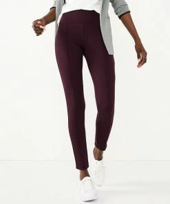 Women's Nine West Seamed Tummy-Control Ponte Leggings Gray Windowpane -Nine West Shop unnamed file 79