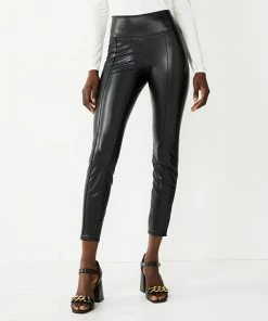 Women's Nine West Seamed Tummy-Control Ponte Leggings Gray Windowpane -Nine West Shop unnamed file 80