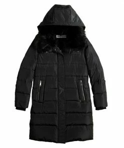 Women's Nine West Faux-Fur Hood Puffer Coat Marble -Nine West Shop unnamed file 810