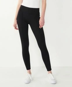 Women's Nine West Seamed Tummy-Control Ponte Leggings Gray Windowpane -Nine West Shop unnamed file 84