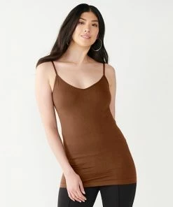 Women's Nine West Essential Soft-Spun Seamless Reversible Cami Gray Haze