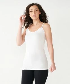 Women's Nine West Essential Soft-Spun Seamless Reversible Cami Gray Haze -Nine West Shop unnamed file 848