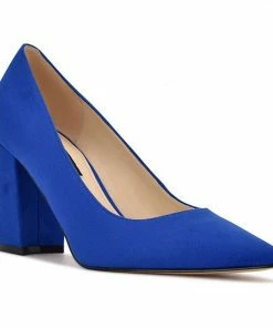 Nine West Cara Women's Block Heel Pumps Medium Blue