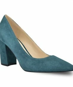 Nine West Cara Women's Block Heel Pumps Medium Blue -Nine West Shop unnamed file 881