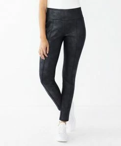 Women's Nine West Seamed Tummy-Control Ponte Leggings Gray Windowpane -Nine West Shop unnamed file 89