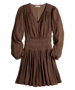 Women's Nine West Long Sleeve Smocked Mini Dress Cupid Bow -Nine West Shop unnamed file 892