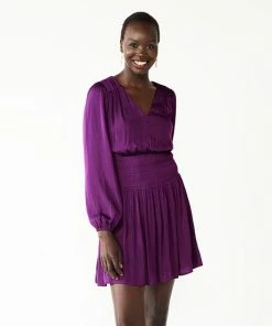 Women's Nine West Long Sleeve Smocked Mini Dress Cupid Bow -Nine West Shop unnamed file 894