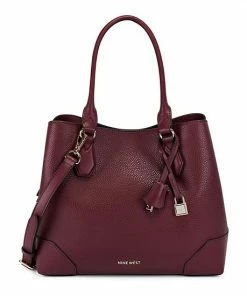 Nine West Brooklyn Jet Set Carryall Satchel Bag Brown Lattice -Nine West Shop unnamed file 907
