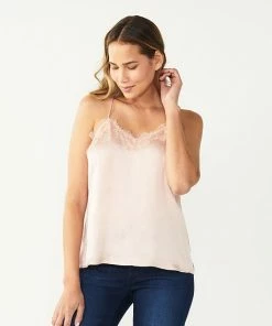 Women's Nine West Lace Trim Cami Faint Whisper -Nine West Shop unnamed file 938