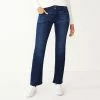 Women's Nine West Curvy Tummy-Control Bootcut Jeans Dark Rinse Wash