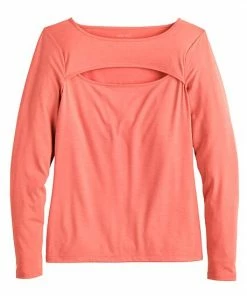 Women's Nine West Fitted Long Sleeve Cutout Top Ivory Tusk -Nine West Shop unnamed file 984
